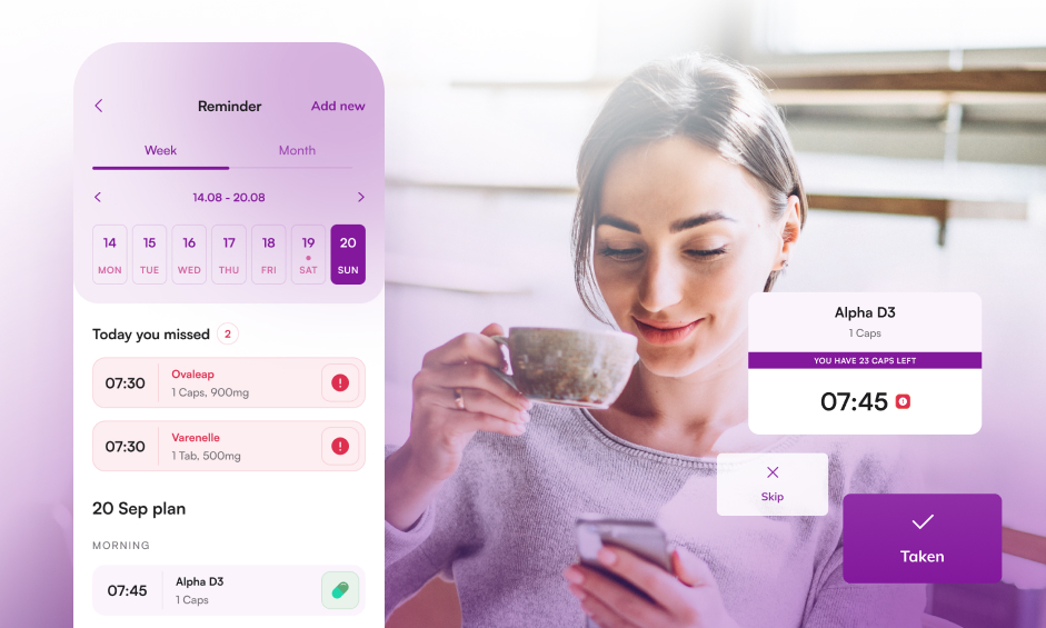 Dosage monitoring interface